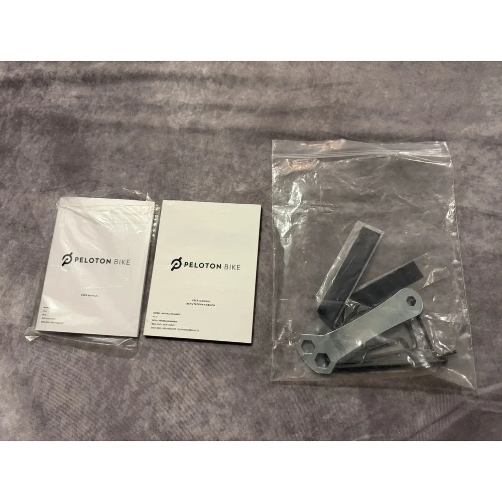 Peloton Bike Tool Kit w/ User Manual, Silver/Black Metal & Plastic Tools